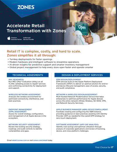 Zones Apple - Retail Flyer - Cover